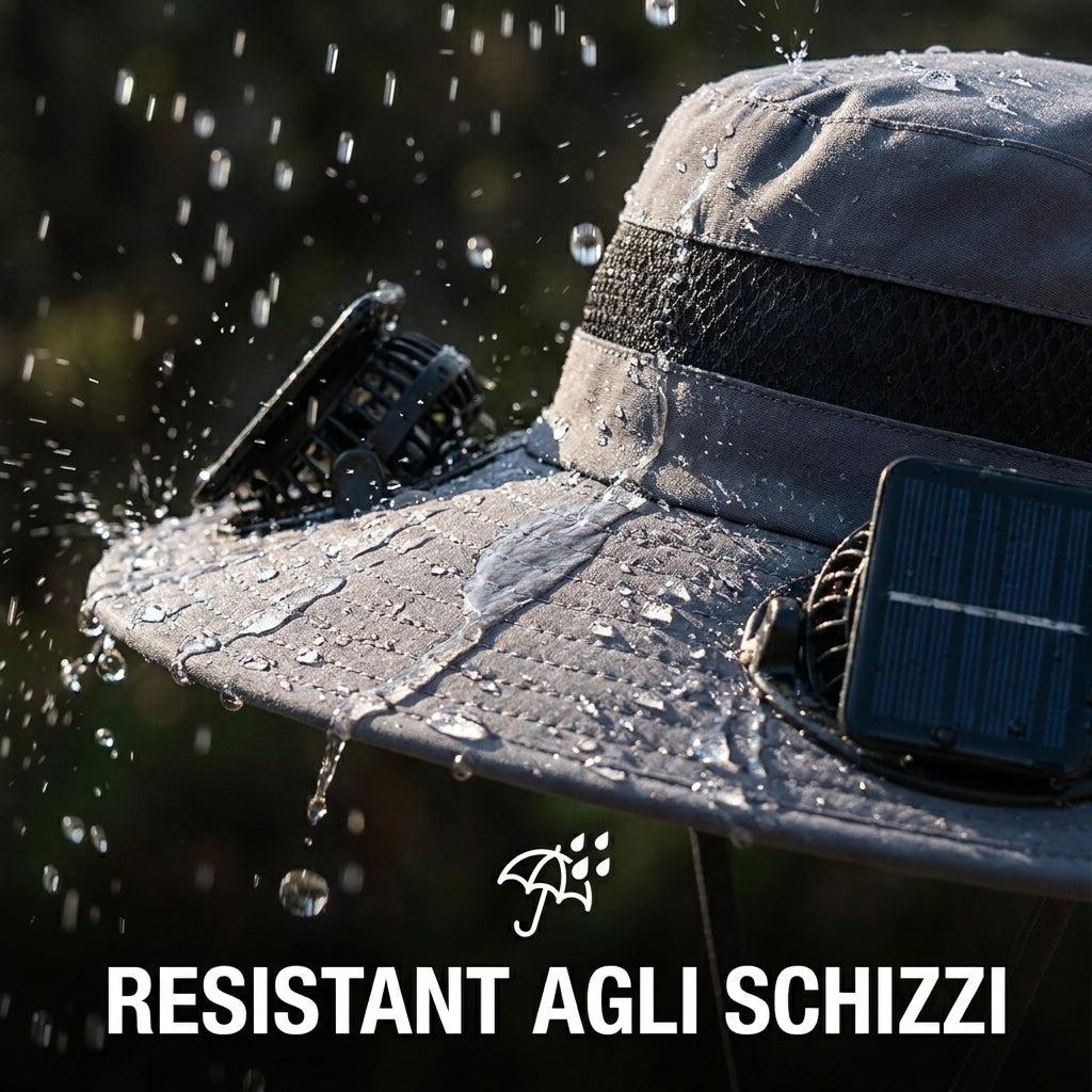 SolarBreeze™ | Cappello Rinfrescante con Ventole Solari