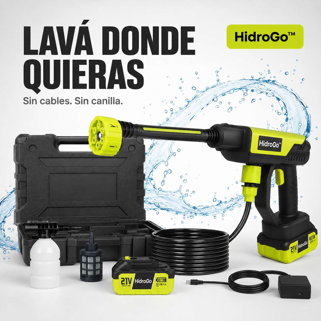 HidroGo™ - Limpieza potente donde quieras