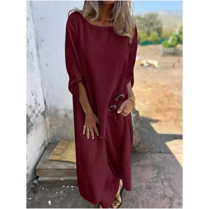 Abito in Cotone e Lino + Pantaloni - Due Pezzi